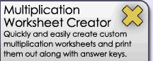 Addition Worksheet Creator: Quickly and easily create custom multiplication worksheets and print them out along with answer sheets.